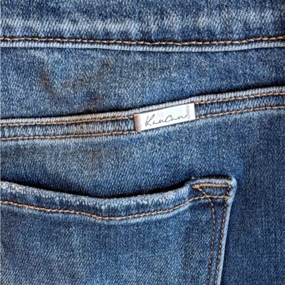 KanCan Flare Jeans Size 11/29 Medium Wash Crossover Waistband Mid Rise Stretch - Picture 9 of 14